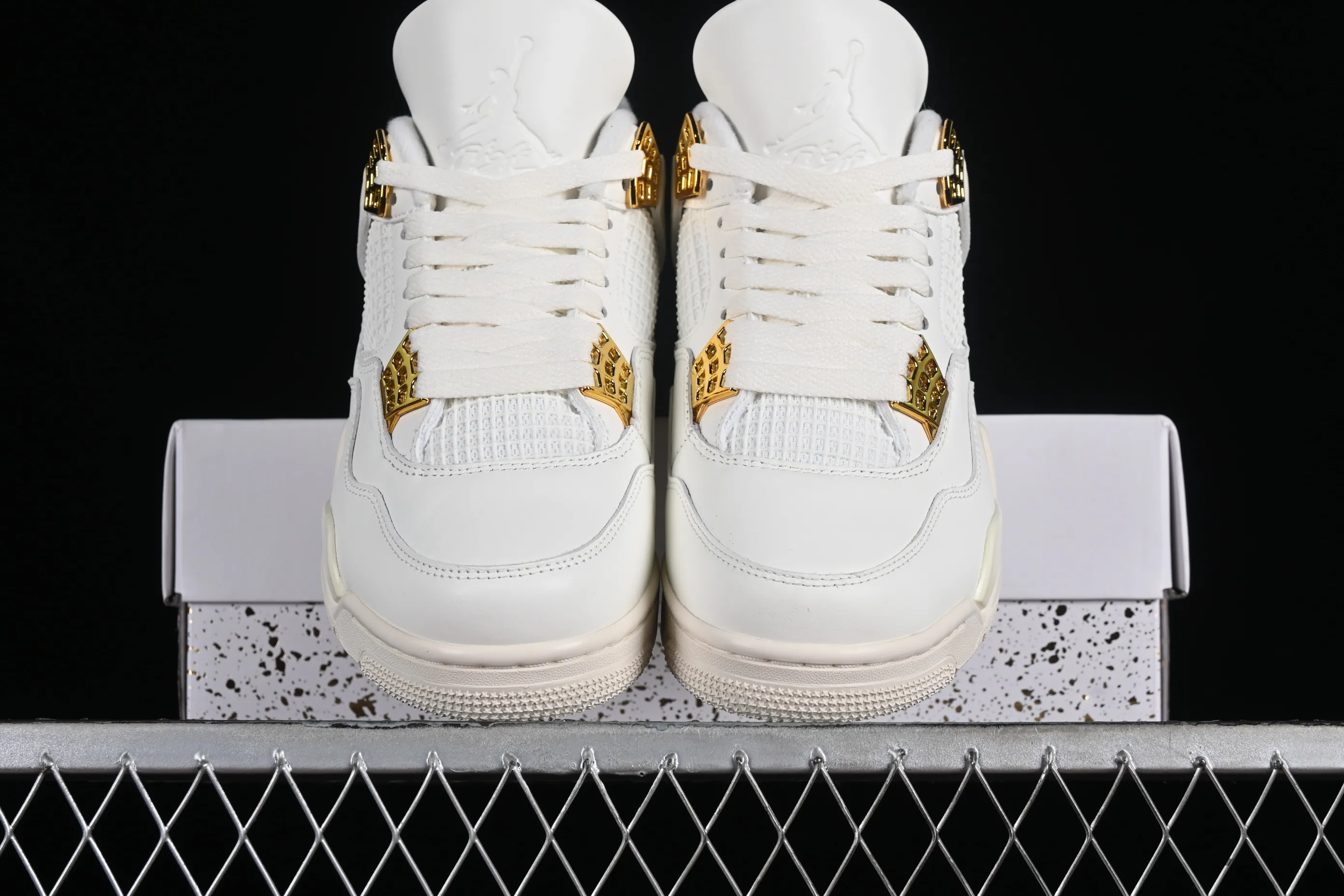 All categories Air Jordan Jordan series basketball shoes Air Jordan 4 C version Air Jordan 4 Retro "Metallic Gold" AJ4 Joe 4 meters white gold AQ9129-170